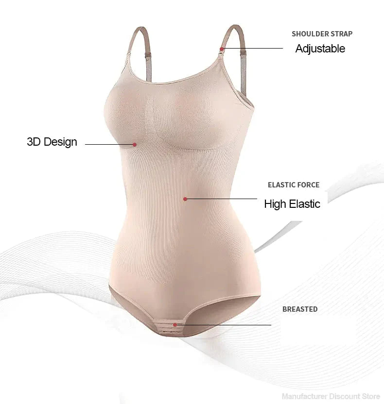 {Pack of 2} [BUY 1 GET 1 FREE] Snatched Bodysuit - Sleeveless Sculpting Body Shapewear