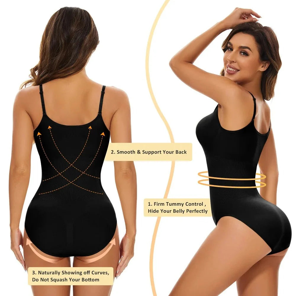 {Pack of 2} [BUY 1 GET 1 FREE] Snatched Bodysuit - Sleeveless Sculpting Body Shapewear